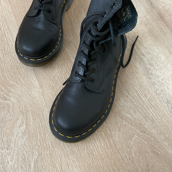 Dr. Martens Black Soft Leather Boots - Picture 8 of 13